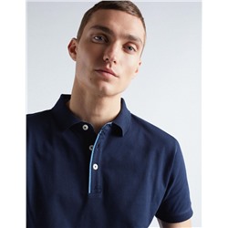 Father's Day' Piquet Polo, Men, Dark Blue