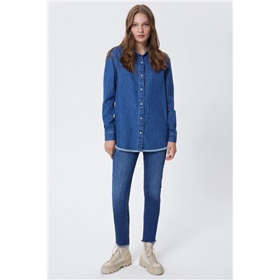 Lee Cooper Kelly Kadın Jean Gömlek Denim 221 LCF 141001