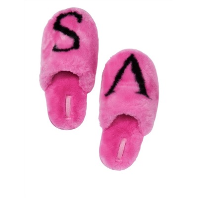 VICTORIA'S SECRET Closed Toe Faux Fur Slipper