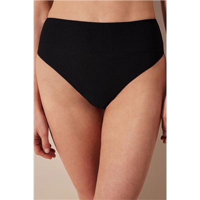 Penti, Mary Yüksek Bel Dokulu Siyah Bikini Altı