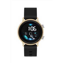 Aqua Di Polo 1987, Unisex Siyah Gold Silikon Kol Saati Apwr032002