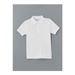 LC Waikiki, Lcw Kids Beyaz Polo Yaka %100 Pamuk Erkek Çocuk Tişört