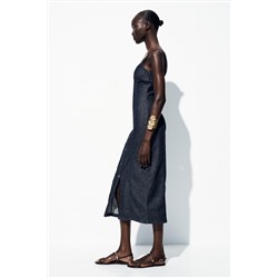 Z1975 STRAPPY DENIM MIDI DRESS