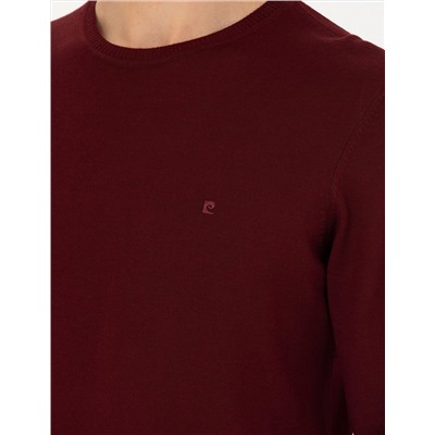 Kırmızı Slim Fit Basic Kazak