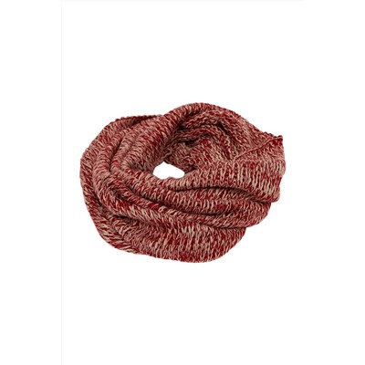 Cuello Burdeos y beige