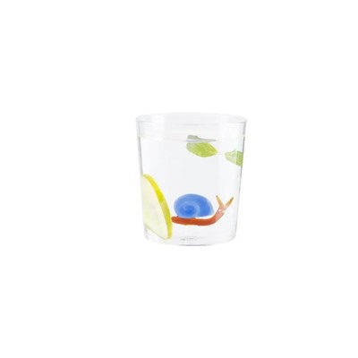Violet Borosilikat Cam Bardak - Sarı/Mavi - 350 ml