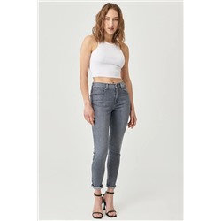 Wrangler Kadın High Rise Skinny Fit Denim Esnek Yüksek Bel Jean Kot Pantolon W27H