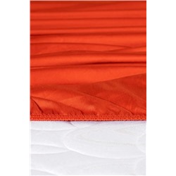 Ciel King Size Plus %100 Pamuk Lastikli Saten Çarşaf - Turuncu