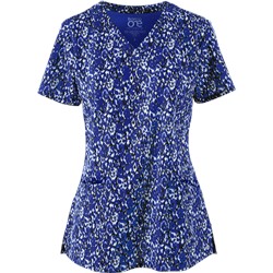 Barco One Scrubs Synergy Cobalt Print Top