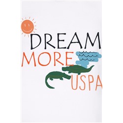 Erkek Çocuk Beyaz Oversize Bisiklet Yaka Tişört