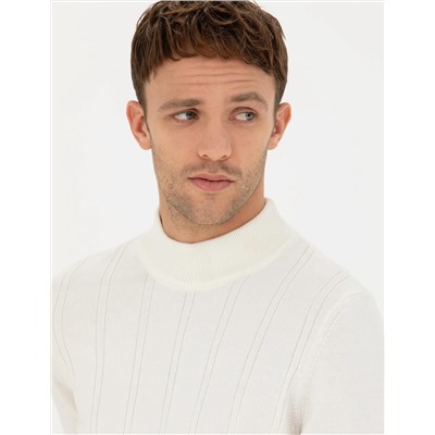 Ekru Slim Fit Kazak