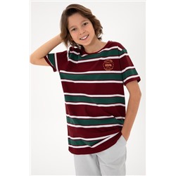 Erkek Çocuk Bordo Basic Tişört