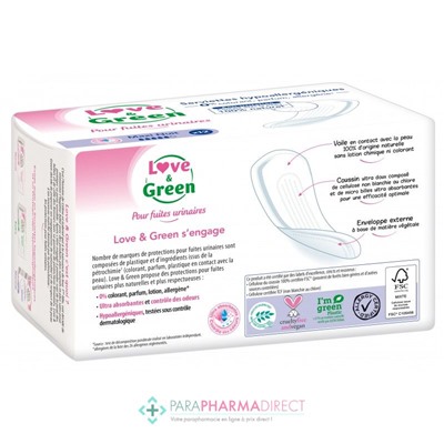 Love&Green Fuites Urinaires - Serviettes Hypoallergéniques - Maxi Nuit x12