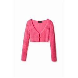 Chaqueta punto cropped