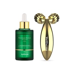 Cica Beauty Care Serum & Roller Set, Набор из сыворотки с центеллой и мини лифтинг роллера