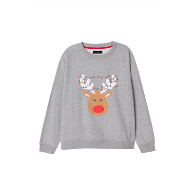 Sudadera Gris jaspeado