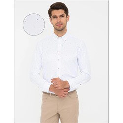 Beyaz Regular Fit Uzun Kollu Gömlek