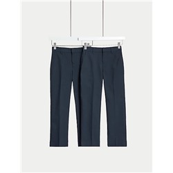 2pk Boys' Regular Leg School Trousers (2-18 Yrs)