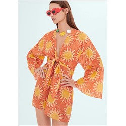 Vestido estampado detalle nudo