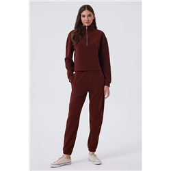 Lee Cooper Aster Kadın Sweatshırt Kiremit 241 LCF 241015