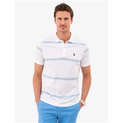 11A728-3Z00A  OMBRE STRIPE PIQUE POLO SHIRT