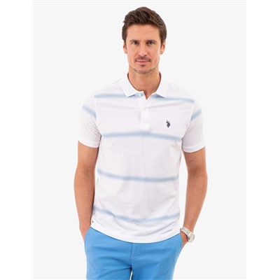 11A728-3Z00A  OMBRE STRIPE PIQUE POLO SHIRT