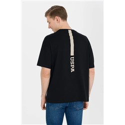 Erkek Siyah Oversize Bisiklet Yaka Tişört