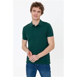 Erkek Koyu Yeşil Basic Polo Yaka Tişört