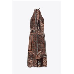 METALLIC THREAD PRINTED DRESS