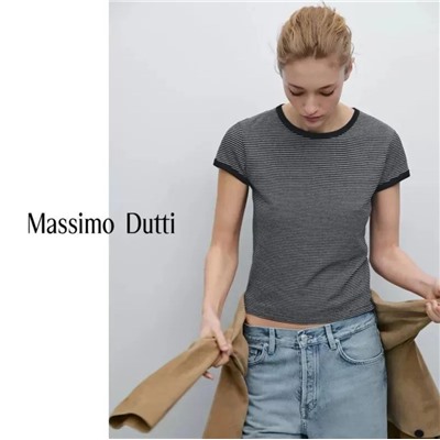 Повседневная базовая хлопковая футболка Massim*o Dutti ОРИГИНАЛ!