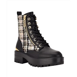 GUESS Women's Fearne Lug Sole Lace Up Bootie