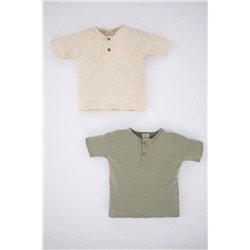 Defacto Erkek Bebek Regular Fit 2'li Kısa Kollu Tişört Z1990A223HS