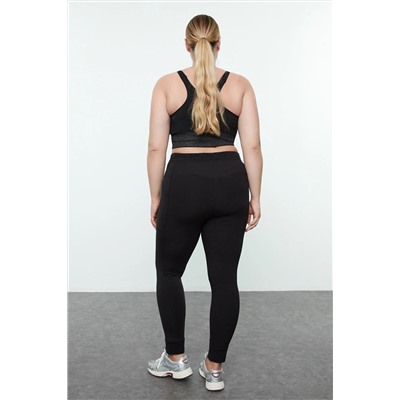 Siyah Fırçalı Scuba Tam Boy Spor Tayt TBBAW25BV00000