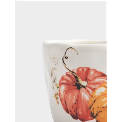 Кружка, 320 мл, керамика, молочная, Тыквы, Bright pumpkin