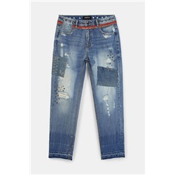 Pantalón vaquero Boyfriend tachuelas