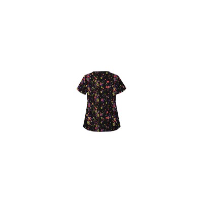 UA Circle Of Zenergy Black Mock Wrap Scrub Top