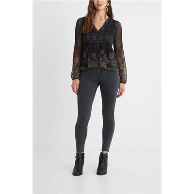 Camisa plisada mandalas