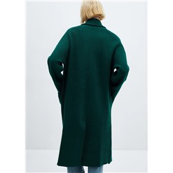 Abrigo oversize punto bolsillos