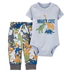 2-Piece Dinosaur Bodysuit Pant Set