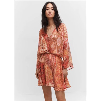 Vestido gasa estampado