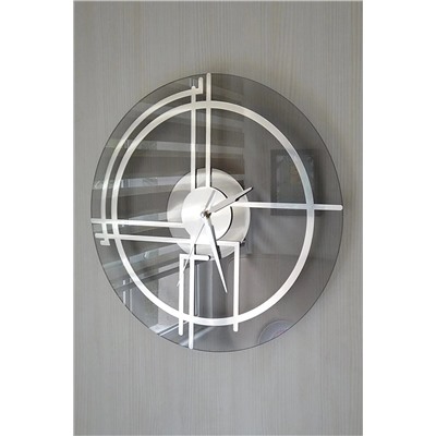 YC MELONNİ Gerçek Cam Duvar Saati 50 Cm City Time 149225