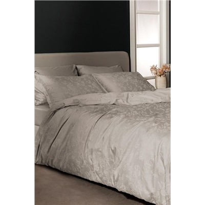 Avril King Size Baskılı - 300TC Saten Nevresim Takımı - Taş