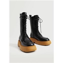 Bota caña alta plataforma -  Mujer | MANGO OUTLET Melilla