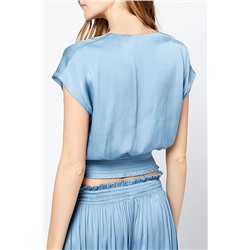 Crop top Texas Celeste