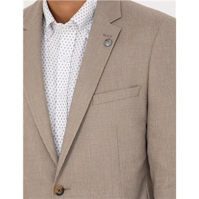 Açık Kahverengi Ekstra Slim Fit Spor Ceket