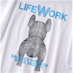 Хлопковая футболка сLife wor*k