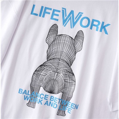 Хлопковая футболка сLife wor*k