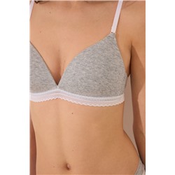 CHARMING Sujetador triangular algodón relleno gris