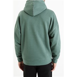 Sudadera oversize con capucha - Verde