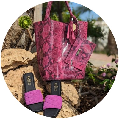 Ab.Zapatos 3420 BENEDETTO+PELLE SHOPPER PITON FUXIA АКЦИЯ